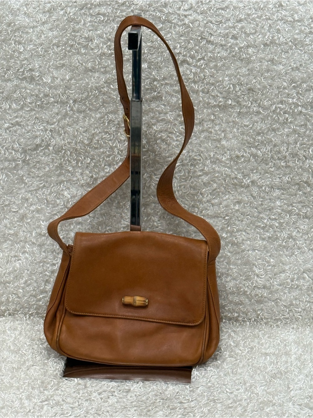 Gucci Bamboo Camera Leather Crossbody Bag